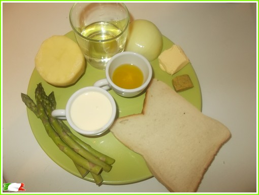 Asparagus soup ingredients