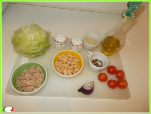 Beans salad ingredients