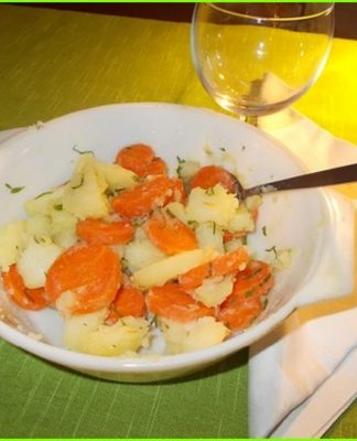 Carrots and potatoes plate