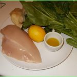 Chicken breast with spinach ingredients