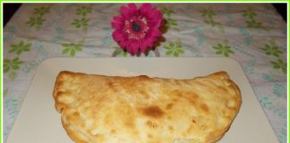 baked calzone plate