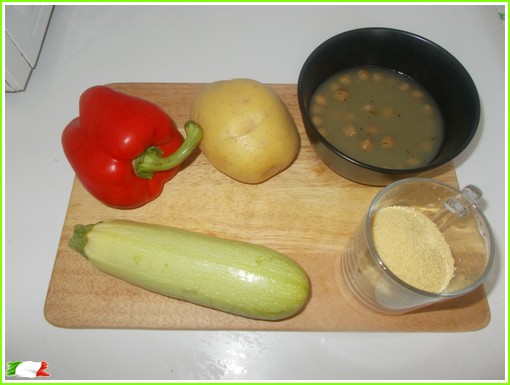 chickpeas couscous ingredients