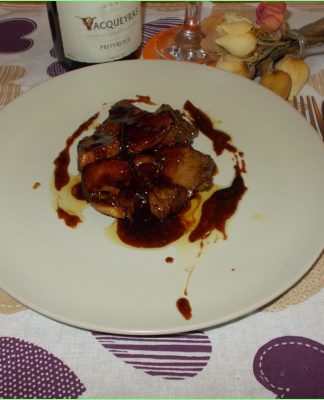 CARAMELIZED DUCK dish
