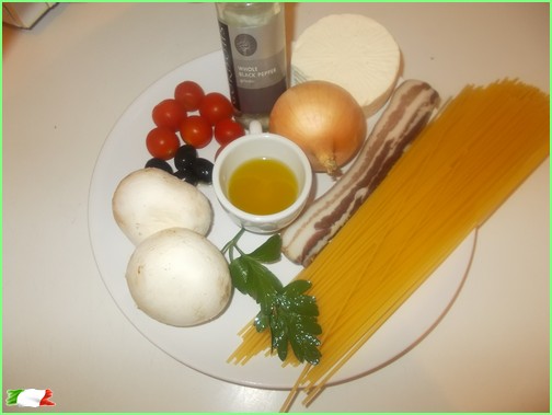 spaghetti boscaiola ingredients