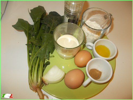 Spinach ravioli ingredients