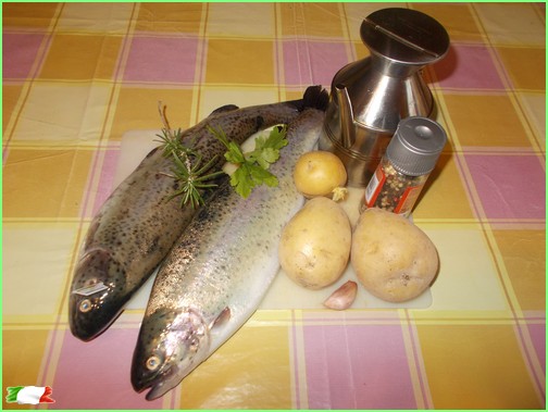 BAKED TROUT WITH POTATOES ingredients
