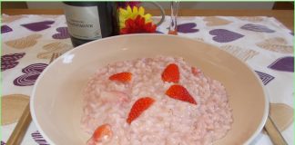 CHAMPAGNE AND STRAWBERRIES RISOTTO dish
