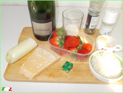 CHAMPAGNE AND STRAWBERRIES RISOTTO ingredients