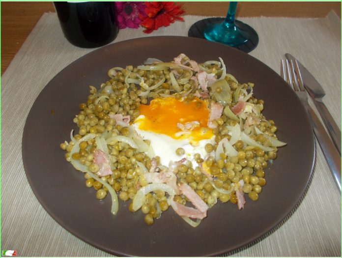 PEAS AND EGGS dish