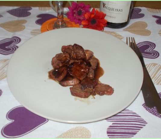 DUCK WITH BALSAMIC VINEGAR AND WINE SAUCE dish