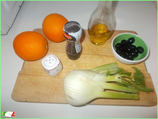 ORANGE, FENNEL AND OLIVES ingredients