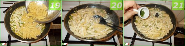 PENNE WITH SALMON AND PEAS 7