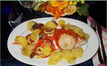 BAKED SNAPPER dish