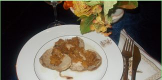 VEAL ROAST WITH APPLES dish