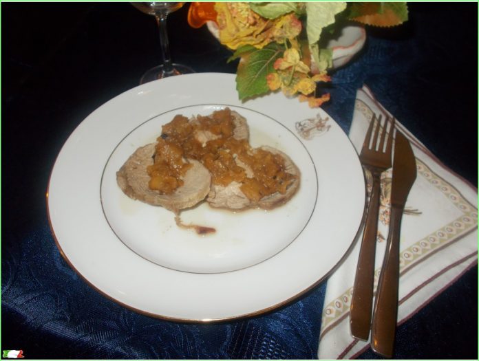 VEAL ROAST WITH APPLES dish